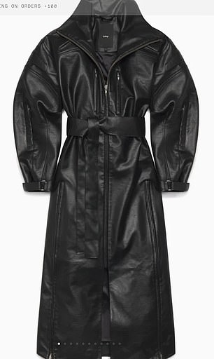 Khy trench coat made of imitation leather