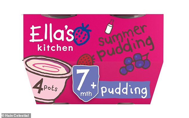 The brands examined have more than 53 percent of the market share.  Britain has the largest number of such products after Italy.  In the photo one of the products that did not meet the nutritional and marketing standards of the WHO: Ellas Kitchen Summer pudding for babies from 7 months from Hain Celestial