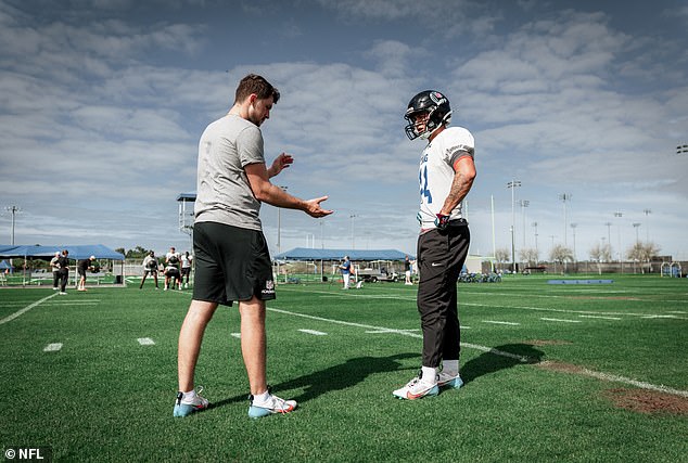 Rees-Zammit has had to adapt to running routes as he learns how to play wide receiver