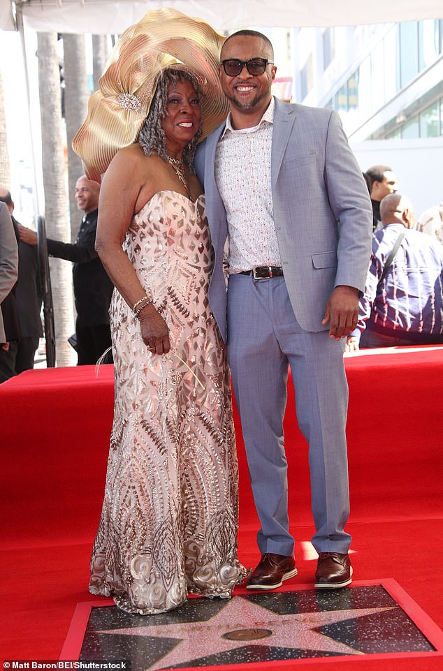 Martha was also joined by her son Eric Reeves at the Hollywood Walk of Fame ceremony on Wednesday