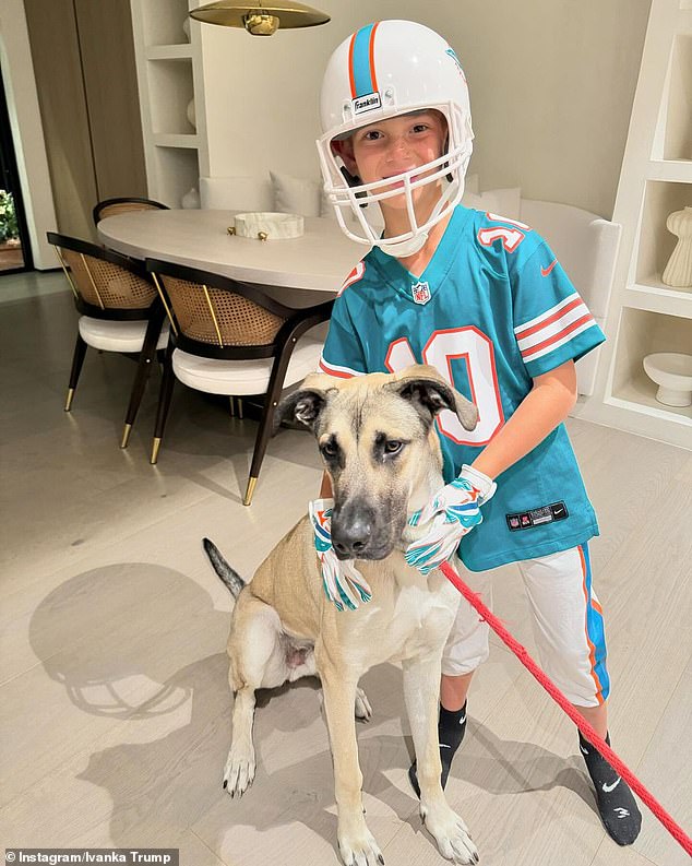 Ivanka also posted more recent photos of Theo, a huge soccer fan