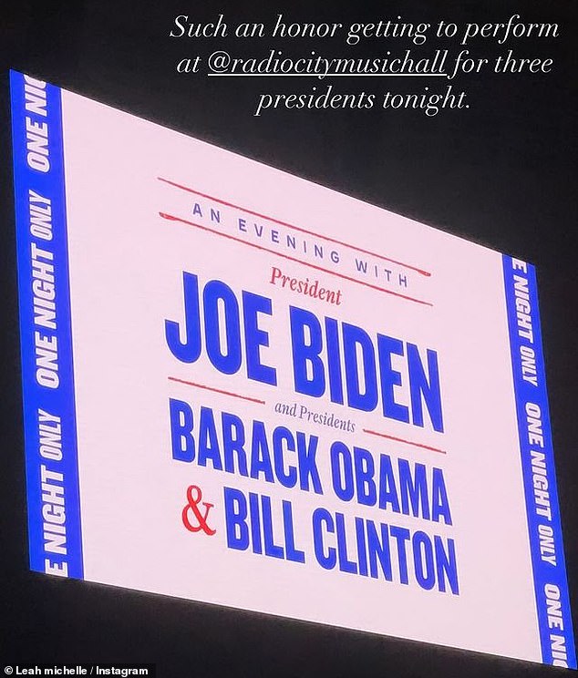 Biden was supported by his predecessors Barack Obama and Bill Clinton during 'An Evening with the Presidents'