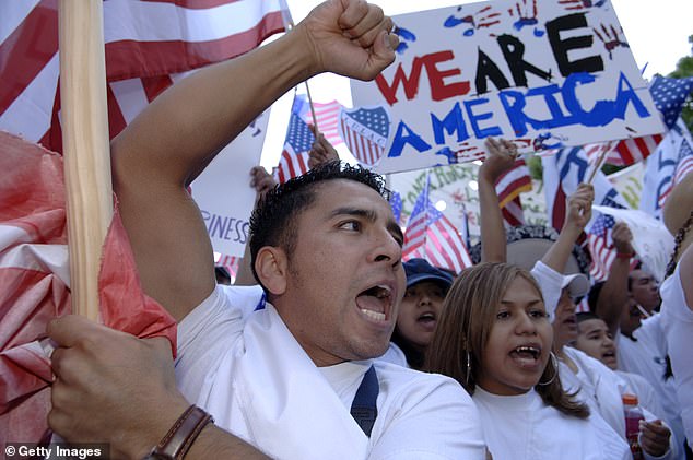 The Texas Mega March attracted about half a million Hispanic people, who make up nearly a fifth of the U.S. population