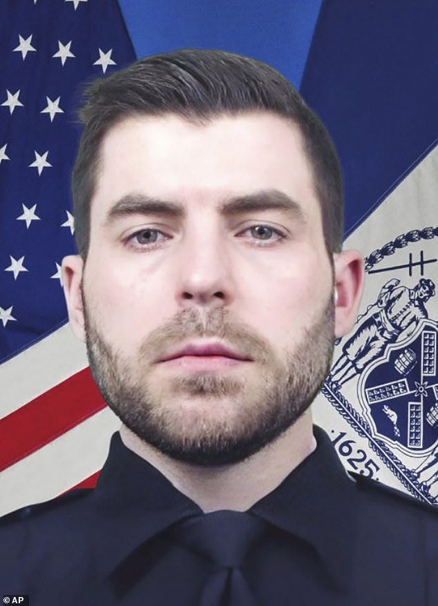 Diller, 31, was a New York Police Department officer who was allegedly shot and killed Monday night by suspect Guy Rivera, 34,