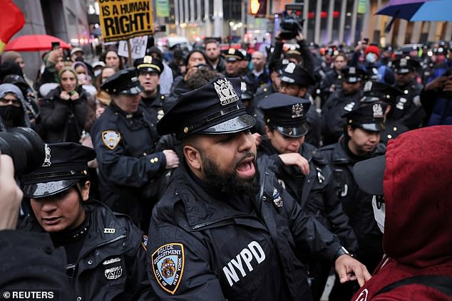 The only “grassroots” event I saw was hundreds of pro-Palestinian idiots from “Flood Manhattan for Gaza” protesting outside Radio City on Thursday evening.