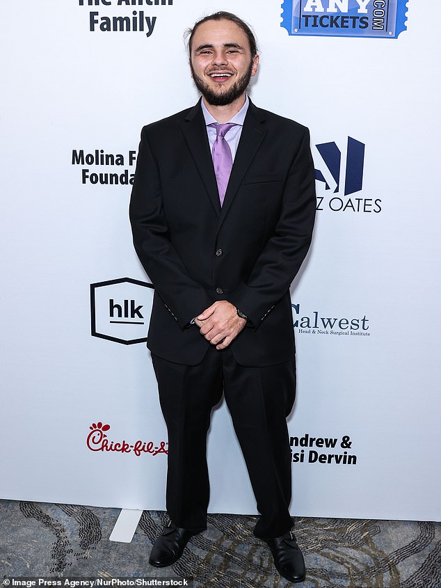 Prince, like his sister Paris, has not been afraid to enjoy the spotlight - seen here at a charity gala in Los Angeles in August 2023