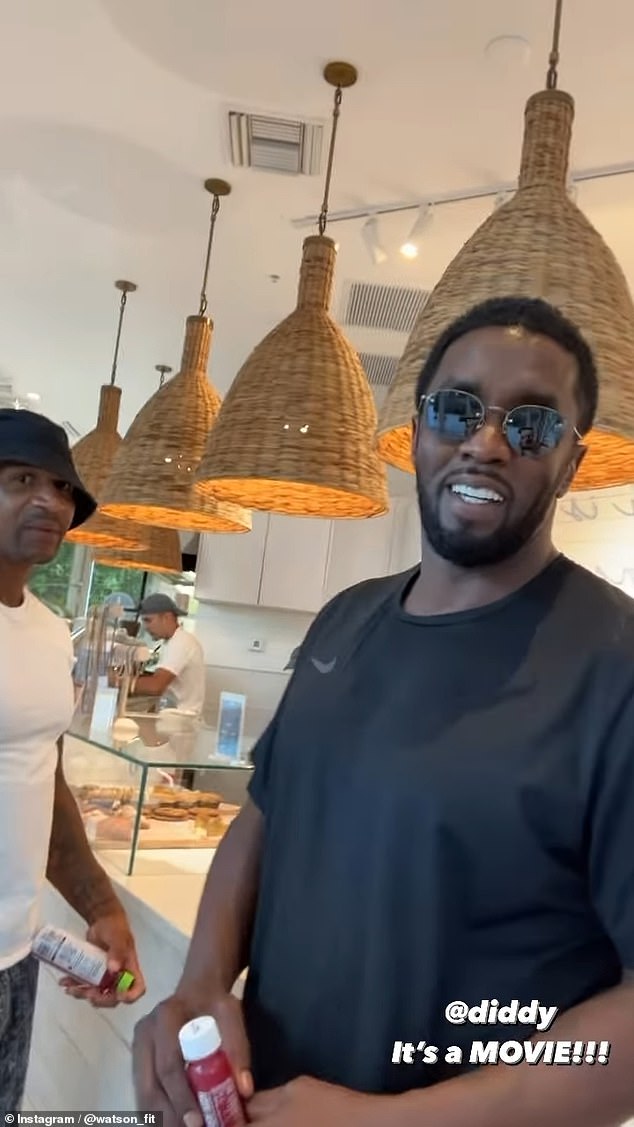 Diddy was spotted at a local branch of Pura Vida, a trendy Miami eatery near his Miami home