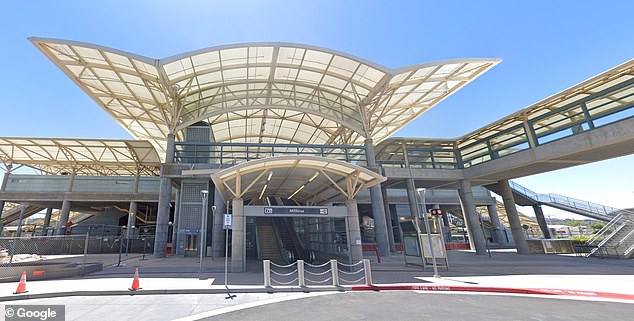 Pictured: Millbrae station, where Worden reportedly spent $8,000 for his own private trail