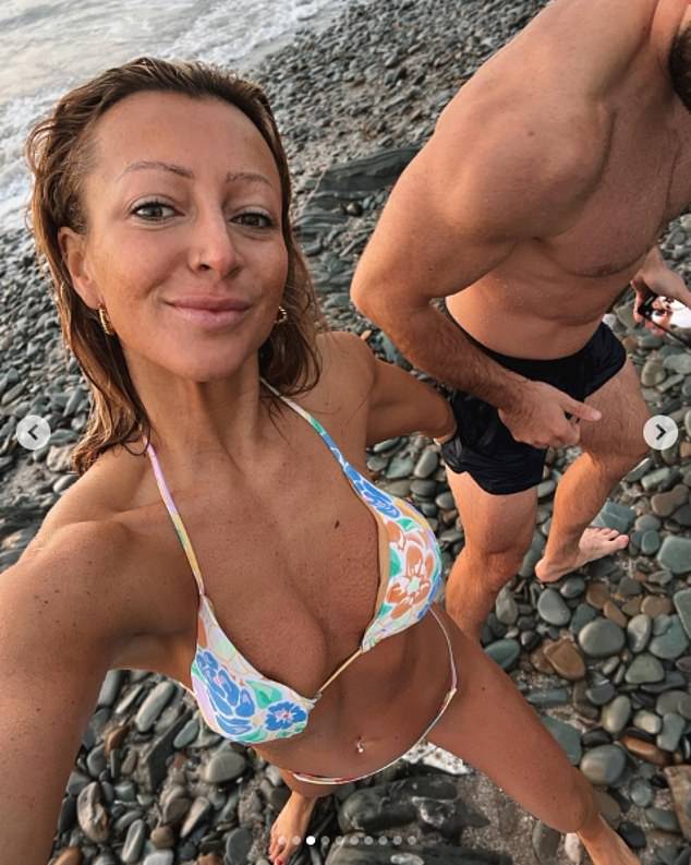 Here's a photo of the couple on sunnier days after a dip in the sea