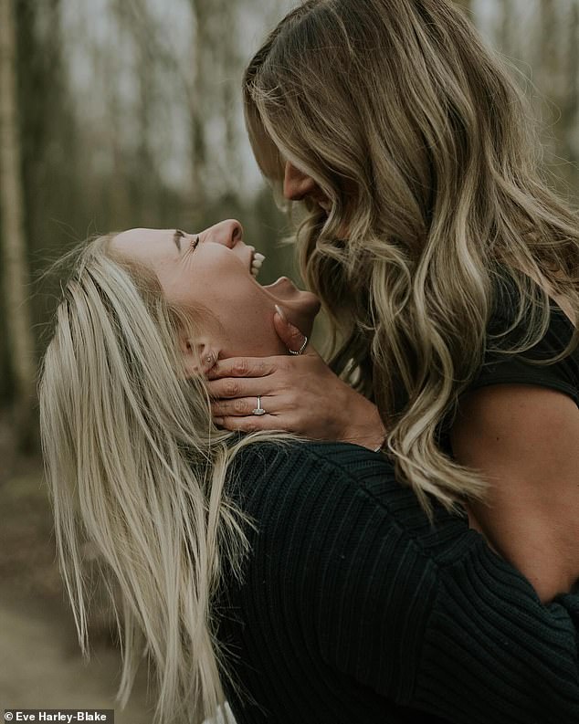 In Lucy's engagement announcement, she shared a carousel of professional engagement photos of her and Emilia