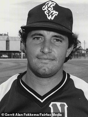 The former international baseball player's name was immortalized in the 'Golden Glove Award' from the University of Sydney.  Above is a photo of Barrowcliff in the NSW Baseball team in 1981