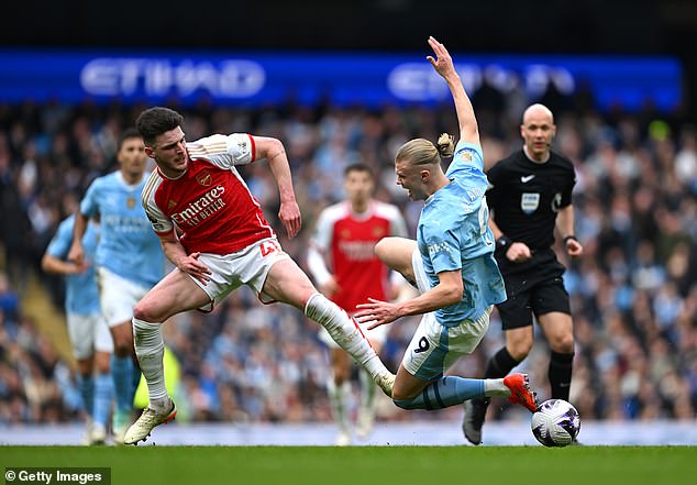 Haaland was taken out of Sunday's match due to Arsenal's aggressive defensive plan