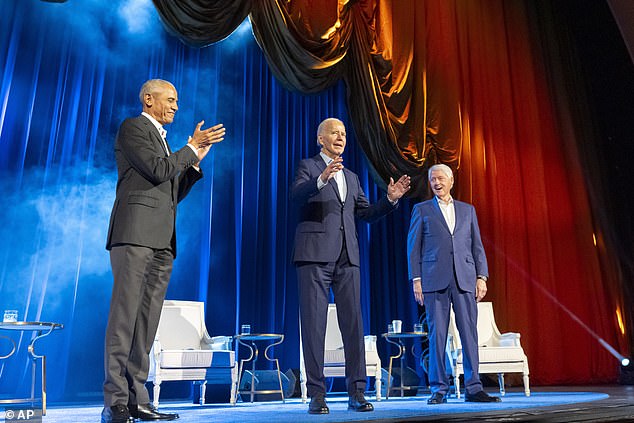 The trio of Democratic presidents appeared at Radio City Music's $25 million fundraiser, with some tickets costing as much as $500,000.  Clyburn said the appearance was a 