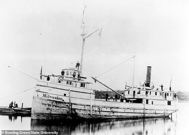 The only known photo of the Milwaukee steamship that was sunk in Lake Michigan nearly 140 years ago