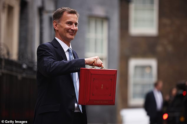 Jeremy Hunt today, before submitting a budget that left him with little room to manoeuvre