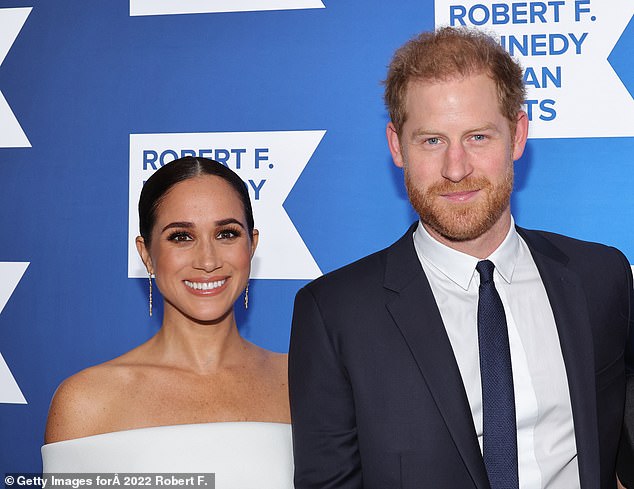 Meghan, pictured with Harry, plans to hire a PR guru in Britain to revive her position here