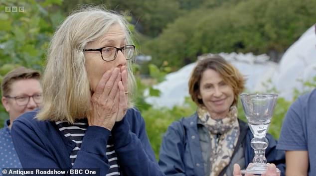 An Antiques Roadshow guest was left 'shaking' after discovering a wine glass bought for 50 cents turned out to be incredibly rare and more than 300 years old