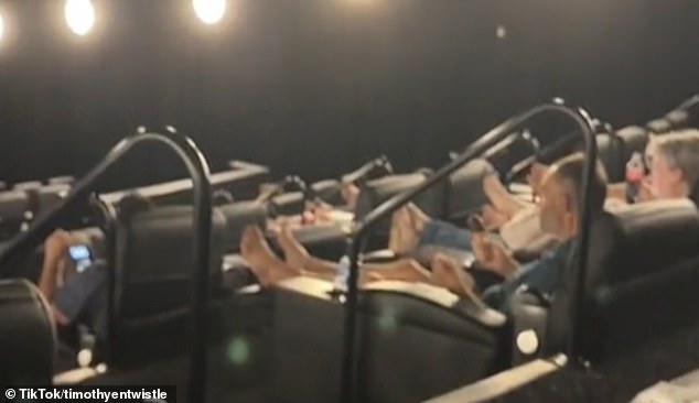 Australians have been criticized for putting their bare feet on the seats of a popular luxury cinema chain