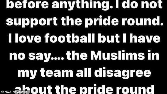 Musa Toure said he is 'an Adelaide United player, but above all a Muslim'