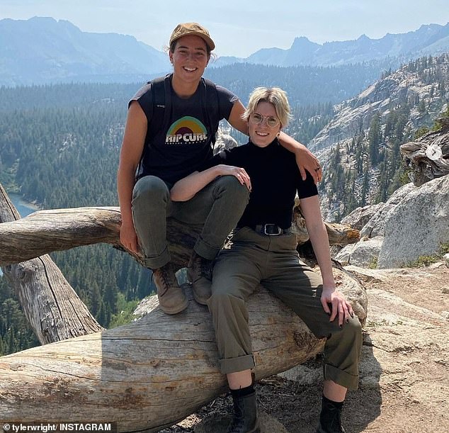 Wright (pictured left with wife Lilli) believes she can take her surfing to new heights after extensive tests and scans revealed a serious problem with her airways