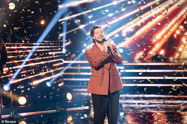 Dylan Wright (pictured) was crowned the winner of Australian Idol 2024 during Monday night's nail-biting final, beating Western Australian Amy Reeves and Queenslander Dennah Baker-Moller