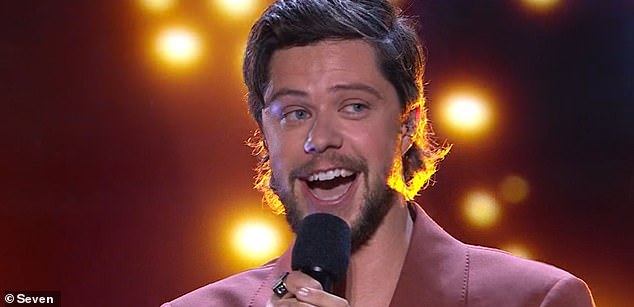 During Monday's grand finale episode of Australian Idol, the final three were whittled down to one worthy winner: Dylan Wright (pictured)