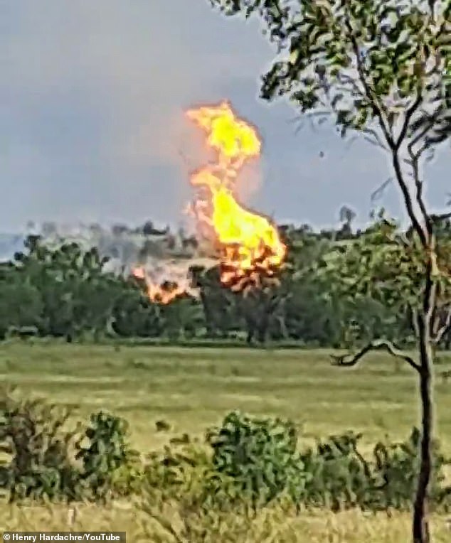 A massive fire caused by a gas pipeline rupture threatens to halt operations at a number of gas and coal-fired power stations in Queensland (pictured)