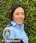 Beau Lamarre-Condon allegedly drove the van to Newcastle, 165km north of Sydney, arriving at the home of police officer Renee Fortuna (pictured) around 8.30pm, where he allegedly borrowed a hose to clean the vehicle