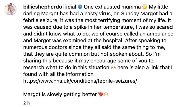 A febrile convulsion can sometimes occur when a child has a fever.  It is usually not serious, but it is important to seek medical attention if your child has a seizure