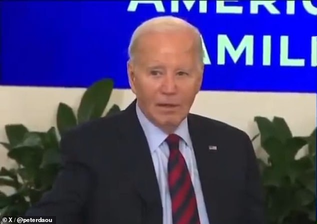 Joe Biden sparked further health concerns with long, thousand-yard stare after joking he'd 'get in trouble' if he asked questions