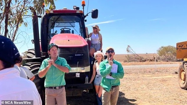 Two skimpies hired to help sell farm equipment at auction have sparked outrage among WA's farming community