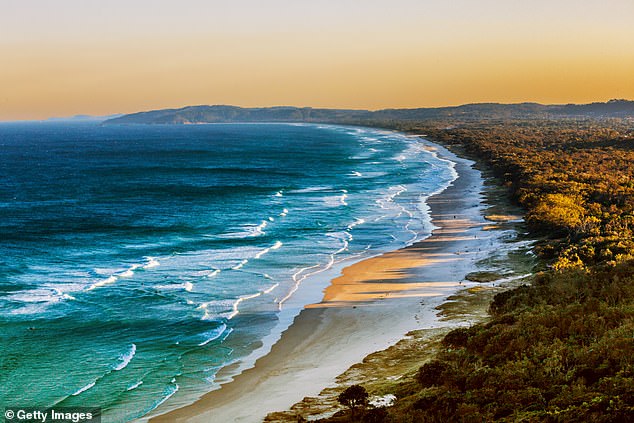 A 59-year-old surfer has died after being found unconscious in the surf at Main Beach in Byron Bay on Monday (pictured).