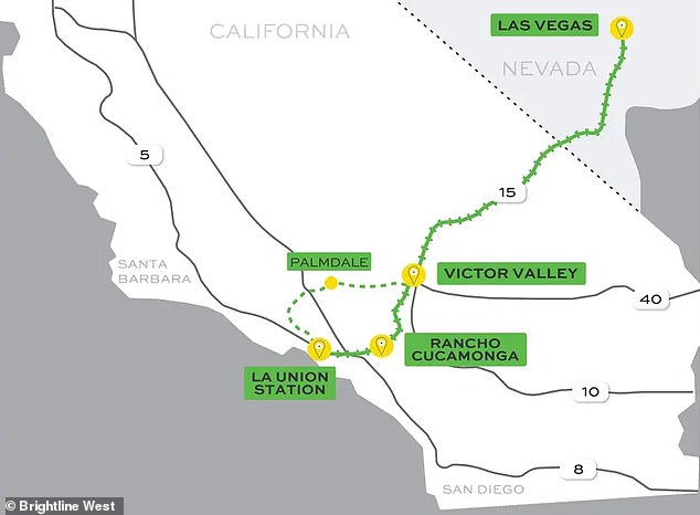 Brightline is building the 'Brightline' train from California to Nevada, which could be operational in 2026 and carry passengers from Los Angeles to Las Vegas in just two hours