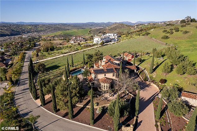 The Macks' beautiful property includes a 3 1/2-acre vineyard adjacent to the four-bedroom home and is now listed for $200,000 less than their original asking price