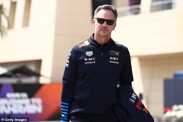 Under fire Red Bull principle Christian Horner arrived at the Bahrain International Circuit for the opening race of the 2024 season