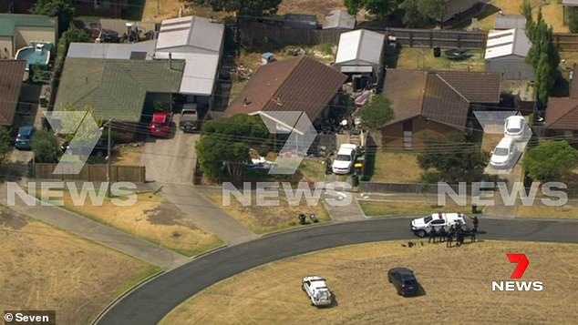 A siege is underway in Corio, Victoria (pictured), on Sunday afternoon amid reports that a person has been shot