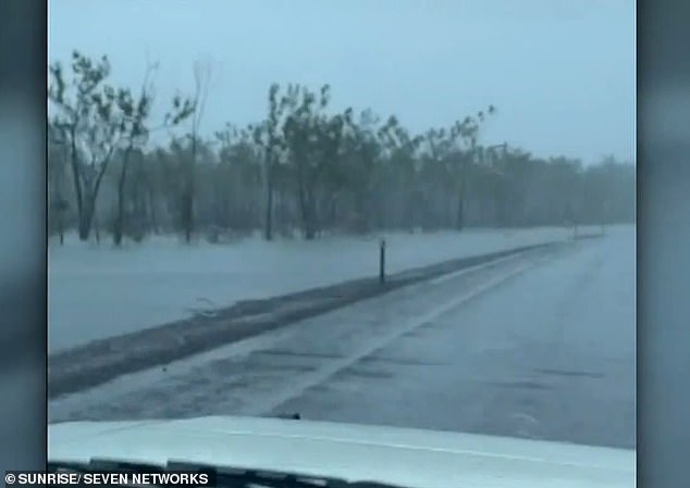 The dangerous conditions forced an evacuation in Borroloola to be canceled, forcing residents to drive out