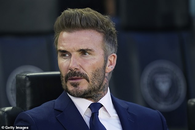 David Beckham cut a dapper figure on Saturday as he attended the match between Inter Miami and New York City FC with his son Cruz David Beckham