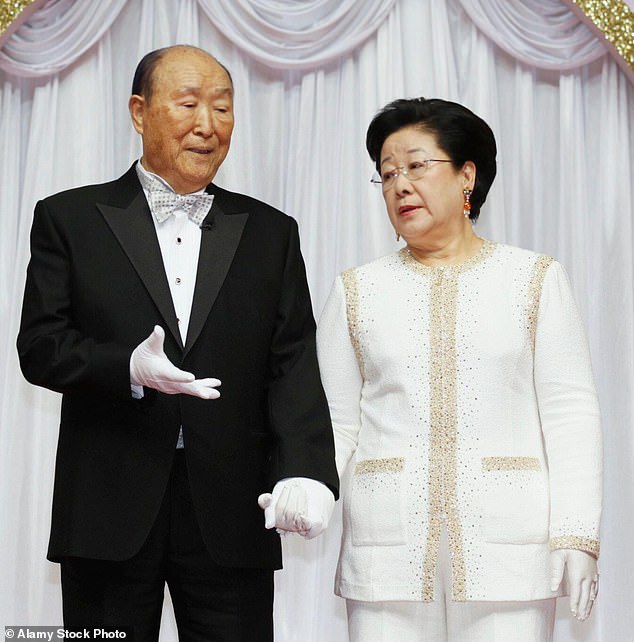 Later in the 1970s, it was purchased by the Unification Church when the religion was in its infancy and served as a residence for founders Sun Myung Moon (left), his wife (right) and their followers.