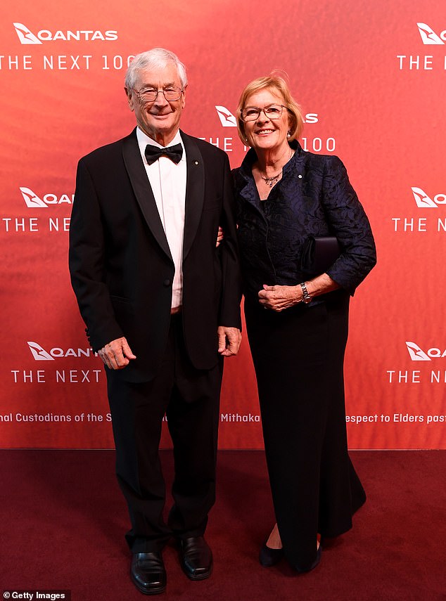 Australian entrepreneur Dick Smith says having a degree is not 'necessary' to be successful in Australia.  Above with wife Pip