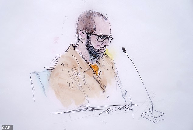 Alexander Smirnoff has never been photographed publicly without his face covered.  The sketch of a court artist shows his close-cropped salt-and-pepper hair, thick beard and glasses