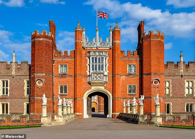 Hampton Court Palace on the outskirts of London was built by Cardinal Wolsey for Henry VIII in the early 16th century