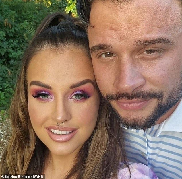 Ricky Smith, 39, a location manager from Isle of Sheppey, Kent, pictured with his partner make-up artist Katrina Binfield, 41