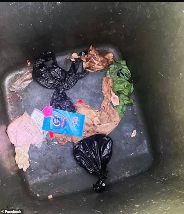 A resident has criticized dog owners for throwing bags of dog poop (pictured) into his red bin