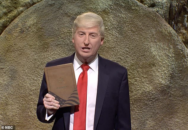 The cold open featured Trump impersonator James Austin Johnson in a sketch about the former president's new line of Trump Bibles