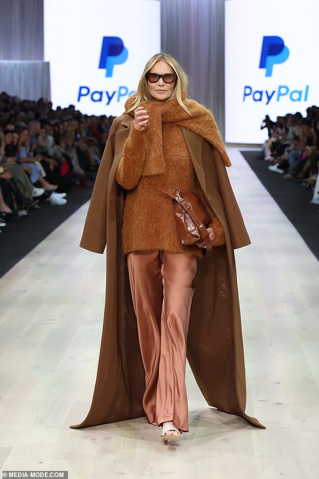 Elle Macpherson (photo) was back on the catwalk at the PayPal Melbourne Fashion Festival on Monday