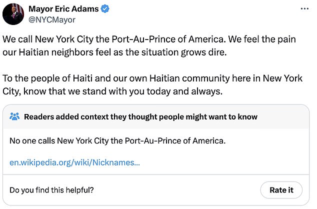 Mayor Eric Adams is being mocked on