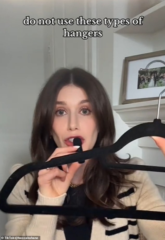 In a new video on TikTok, Los Angeles stylist Becca Kahane revealed why you shouldn't use velvet hangers in your closet