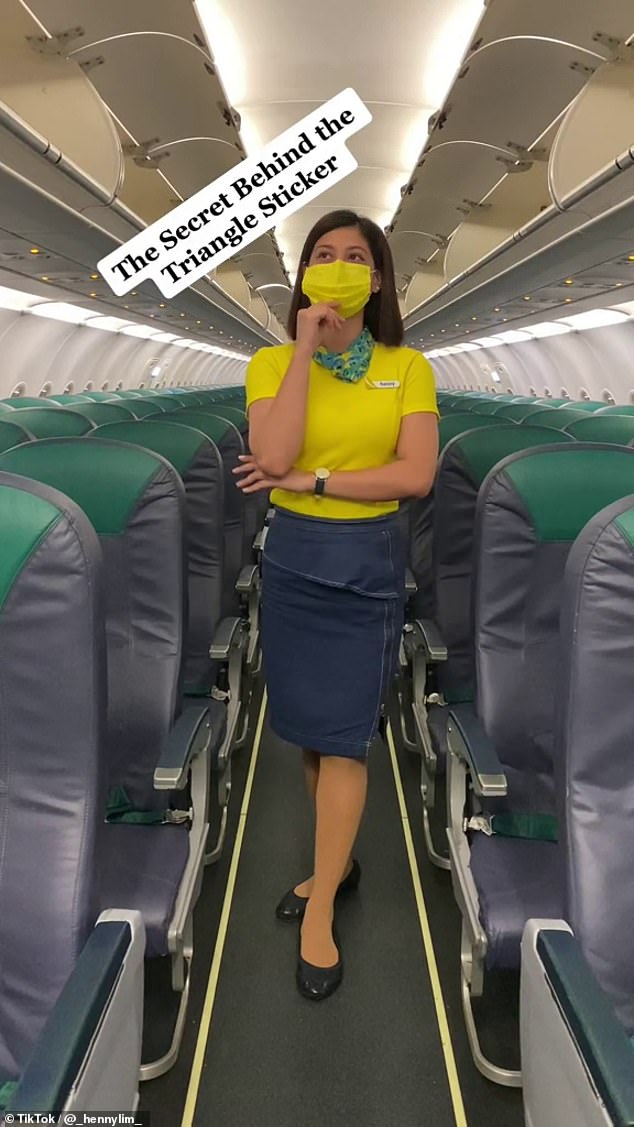 Henny Lim, a flight attendant with Philippine airline Cebu Pacific, revealed the multiple reasons for the small triangles