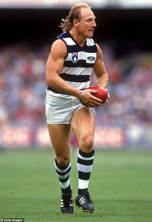 AFL great Gary Ablett senior (pictured in 1995) has resorted to selling his individual prizes to the highest bidder as he continues to struggle with 'significant brain damage' from his 248-match career.